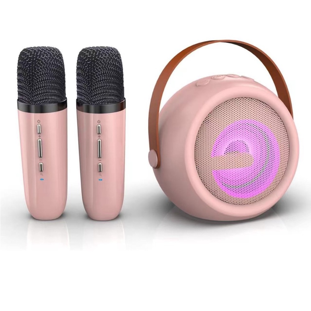 Kids Karaoke Machine, Portable Bluetooth Speaker with Wireless Microphone